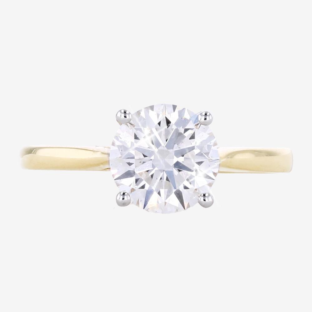 18ct Yellow Gold Real Diamond Lab-Grown Solitaire 2.00ct