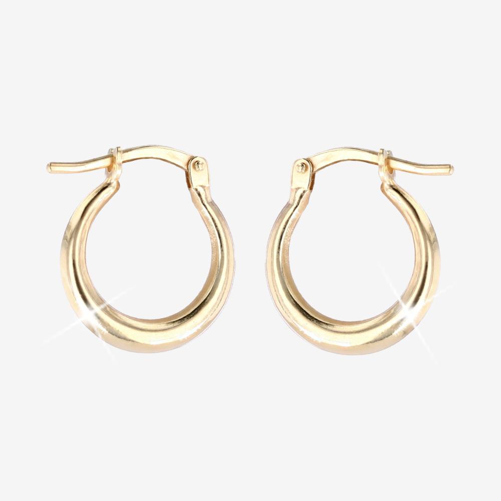18ct Gold Vermeil On Silver Polished Hoops, Small